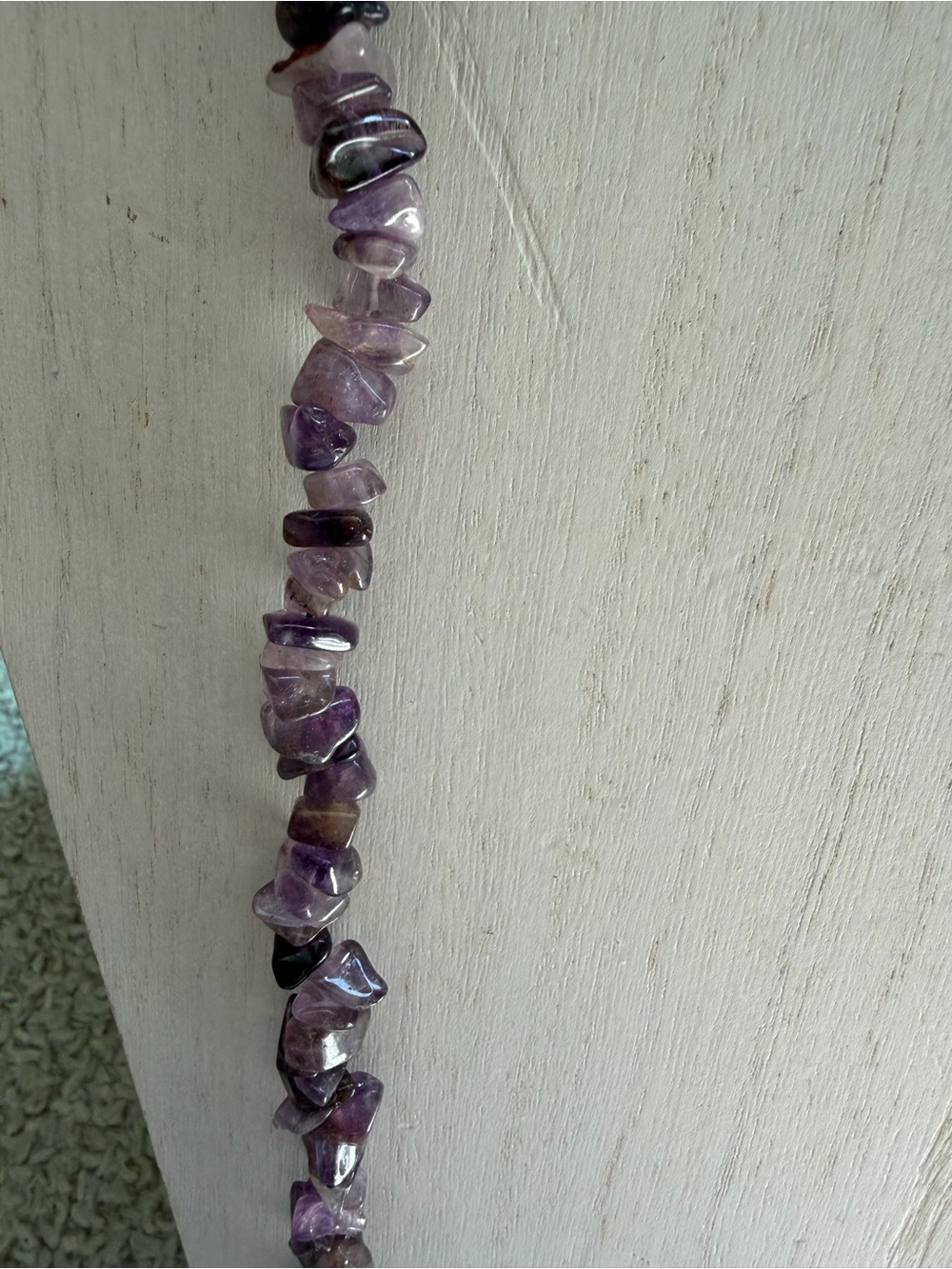 Amethyst Chip Beaded Necklace - Purple Calming Energy - Picture 7 of 8